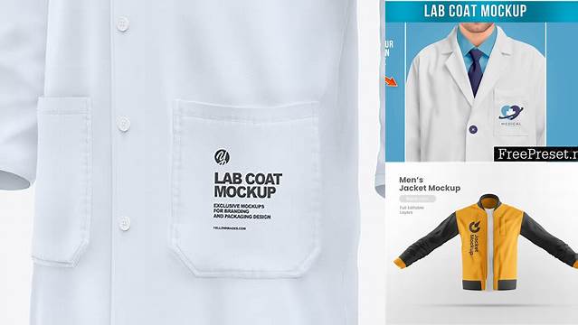 8072+ White Coat Mockup PSD Free Download