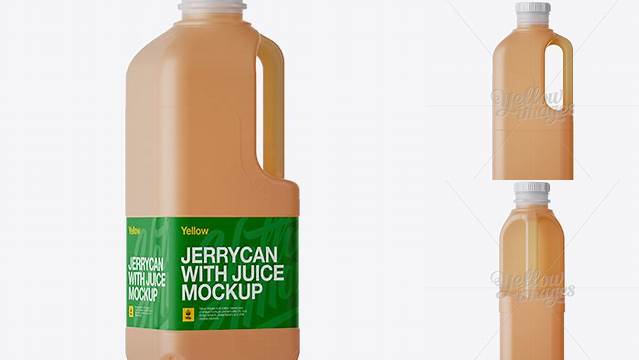 8078+ Frosted Plastic Juice Jug PSD Mockup Halfside View Editable Mockup PSD