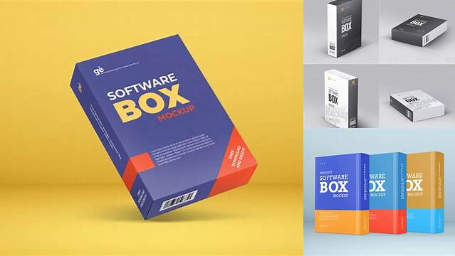 8079+ Software Box Mockup Free Mockup PSD