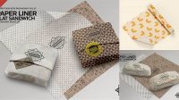 8086+ Sandwich Wrapping Paper Mockup PSD File Download