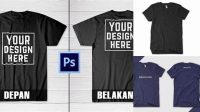 809+ Mockup Baju Depan Belakang Free Creative Design