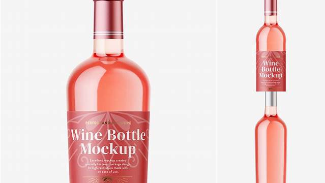 809+ Rose Wine Mockup Smart PNG Image