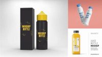 8091+ Glossy Plastic E-liquid Bottle PSD Mockup Download Free