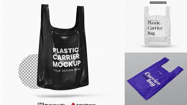 8091+ Plastic Carrier Bag PSD Mockup Professional Quality Freebie PSD File