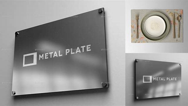 8092+ Metal Plate Mockup Free Best for Showcase