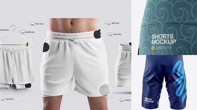 8094+ Men’s Shorts HQ PSD Mockup Back View Versatile and Elegant PSD File