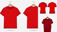 8096+ Mockup Baju Merah Free PSD