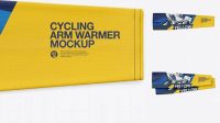 8112+ Flat Cycling Arm Warmer PSD Mockup Top View Advanced Editable PSD