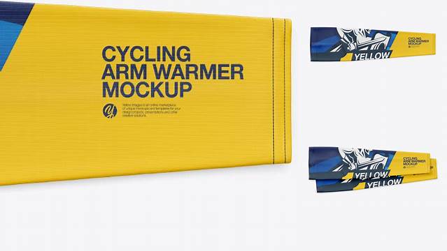 8112+ Flat Cycling Arm Warmer PSD Mockup Top View Advanced Editable PSD