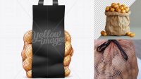 8115+ Net Bag With Potato Black Creative Digital PSD Download