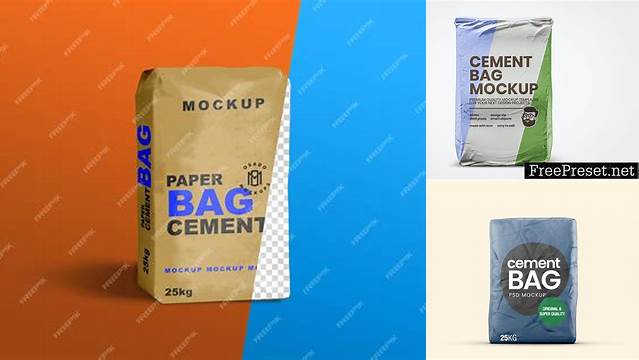 8116+ Cement Bag Mockup Free Download PSD Free Download