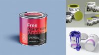 8116+ Matte Paint Can PSD Mockup Fully Layered PSD Freebie