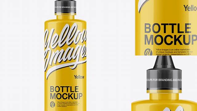 8117+ 240ml Glossy Bottle PSD Mockup Professional Design PSD