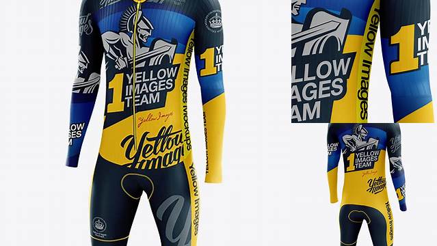 813+ Men’s Cycling Speedsuit LS PSD Mockup Half Side View Free Professional PSD Download