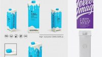 8131+ 1L Carton Package PSD Mockup Front View Download Now High-Quality PSD Template