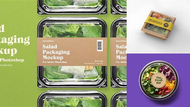 8132+ Salad Packaging Mockup Easy Editable