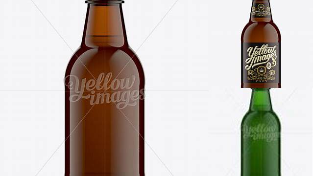 8134+ 25cl Eva Light Twist Amber Bottle PSD Mockup Digital Download PSD for Free