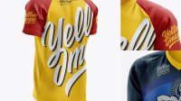 8134+ Men’s MTB Trail Jersey PSD Mockup Right Half Side View Modern and Unique Freebie PSD