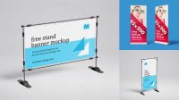 8135+ Banner Stand Mockup Free PSD