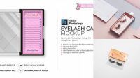 8135+ Lash Tray Mockup Downloadable PSD Design Template