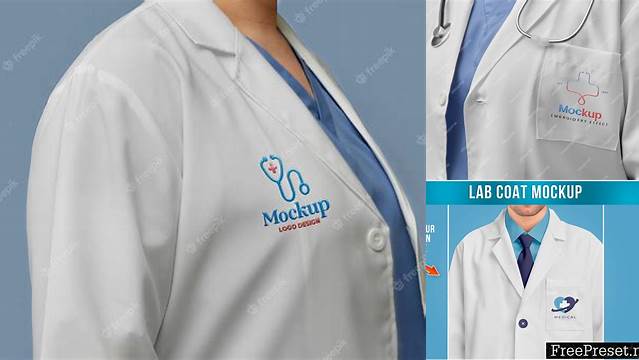 8136+ Medical Coat Mockup High Resolution