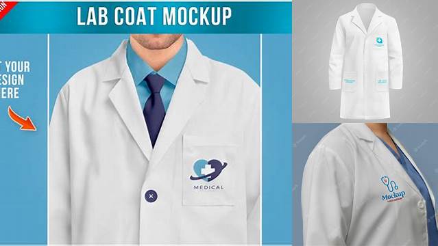 8142+ Lab Coat Mockup High-End Creative PSD Template