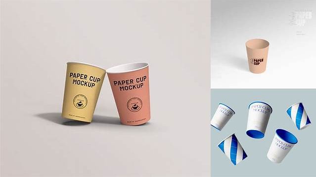 8153+ 400ml Kraft Paper Cup PSD Mockup Free Mockup Templates