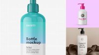 8165+ Glossy Bottle With Pump PSD Mockup Premium Free Mockup PSD