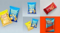 8166+ Box with 15 Snack Packs PSD Mockup Exclusive PSD Design Freebie