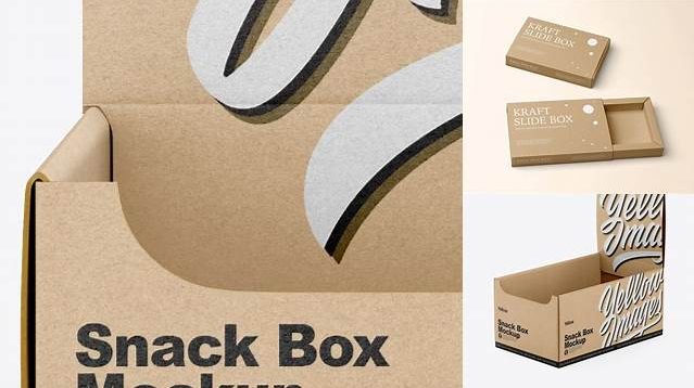 8166+ Kraft Snack Box PSD Mockup High-Quality PSD Files