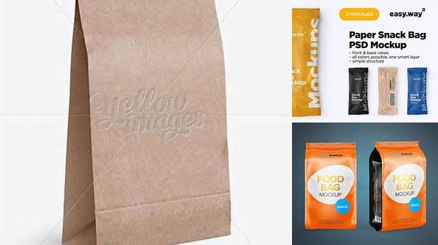 8169+ Glossy Paper Snack Bag PSD Mockup Half Side View Digital Resource Free Download