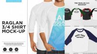 8170+ Free Download Mockup Raglan 3/4 Psd Creative Design Resource