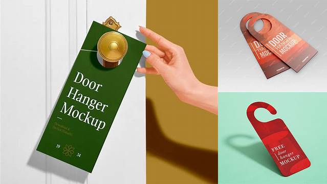 8172+ Door Hanger PSD Mockup Customizable Design Files