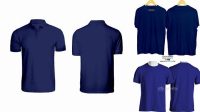 8174+ Mockup Kaos Polos Biru Dongker Free PSD