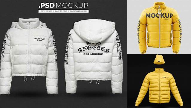 8178+ Puffer Jacket Mockup Free Stylish Free PSD