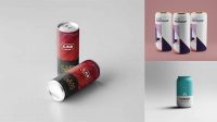 8182+ Four Cans PSD Mockup Free Premium Photoshop Template Download