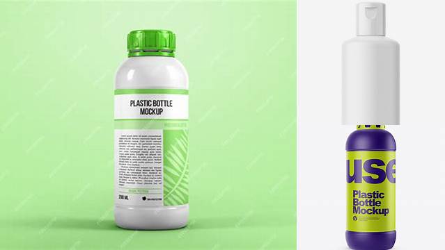 8182+ Matte Plastic Bottle Front View Best Free Mockup PSD