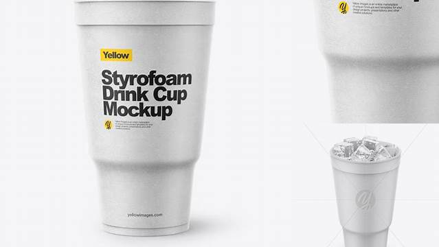 8186+ Styrofoam Cup Ice PSD Mockup Advanced Photoshop Template