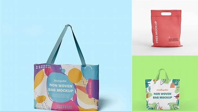 8192+ Non Woven Bag Mockup Customizable Design Files