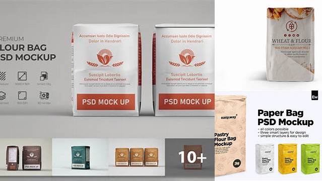 8193+ Flour Bag Mockup Free Download Editable Design File