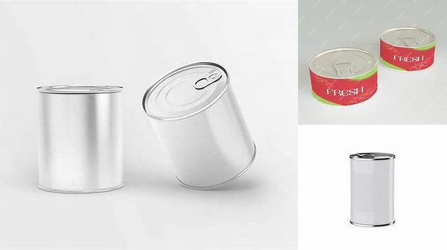 8198+ Steel Food Can PSD Mockup Versatile PSD Mockup File