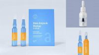 820+ Metallized Ampule Bottle PSD Mockup Fully Customizable Mockup PSD Free