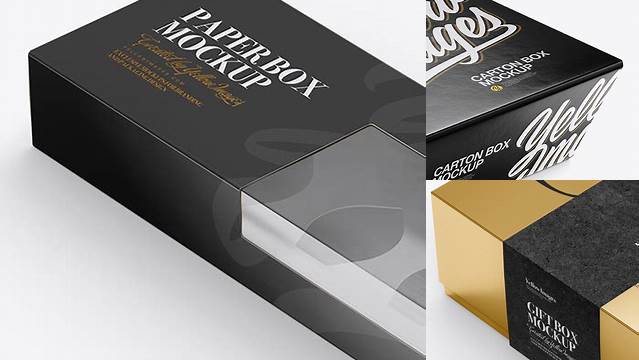 8200+ Box with Bottle PSD Mockup Half Side View High-Angle Shot Custom Design Freebie PSD