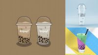 8203+ Milk Tea Mockup Easy Editable