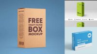 8207+ Matte Paper Box with Label PSD Mockup Top View PSD Free Download