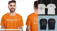 8211+ Front And Back T Shirt Mockup Creative Layered Design File