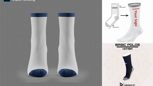 8214+ Mock Up Kaos Kaki PSD Download