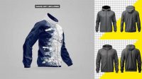 8215+ Windbreaker PSD Mockup Half Side View Exclusive Editable PSD File