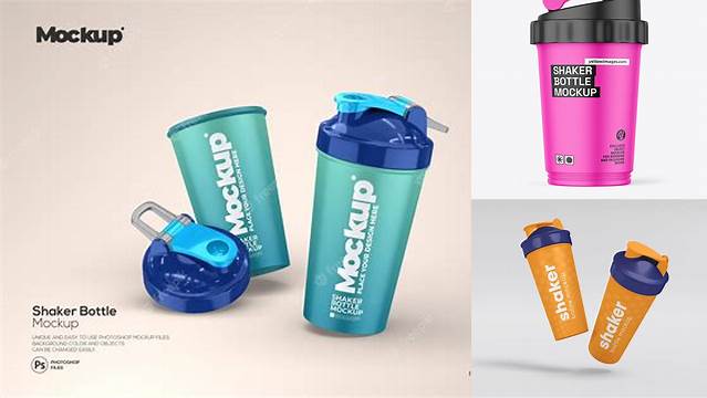 8225+ Matte Shaker Bottle PSD Mockup Editable Mockup PSD