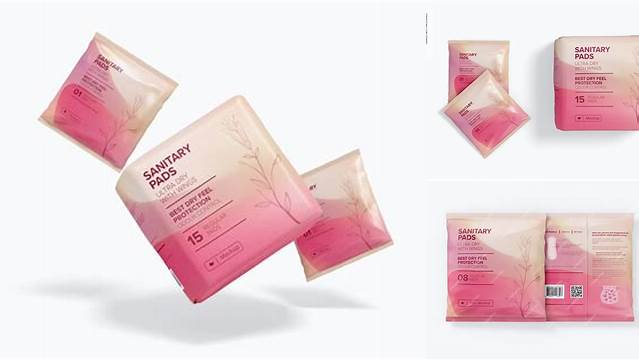 8225+ Sanitary Pads Mockup Best for Showcase